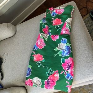 Kate Spade Green Floral Cocktail Dress Sz 2